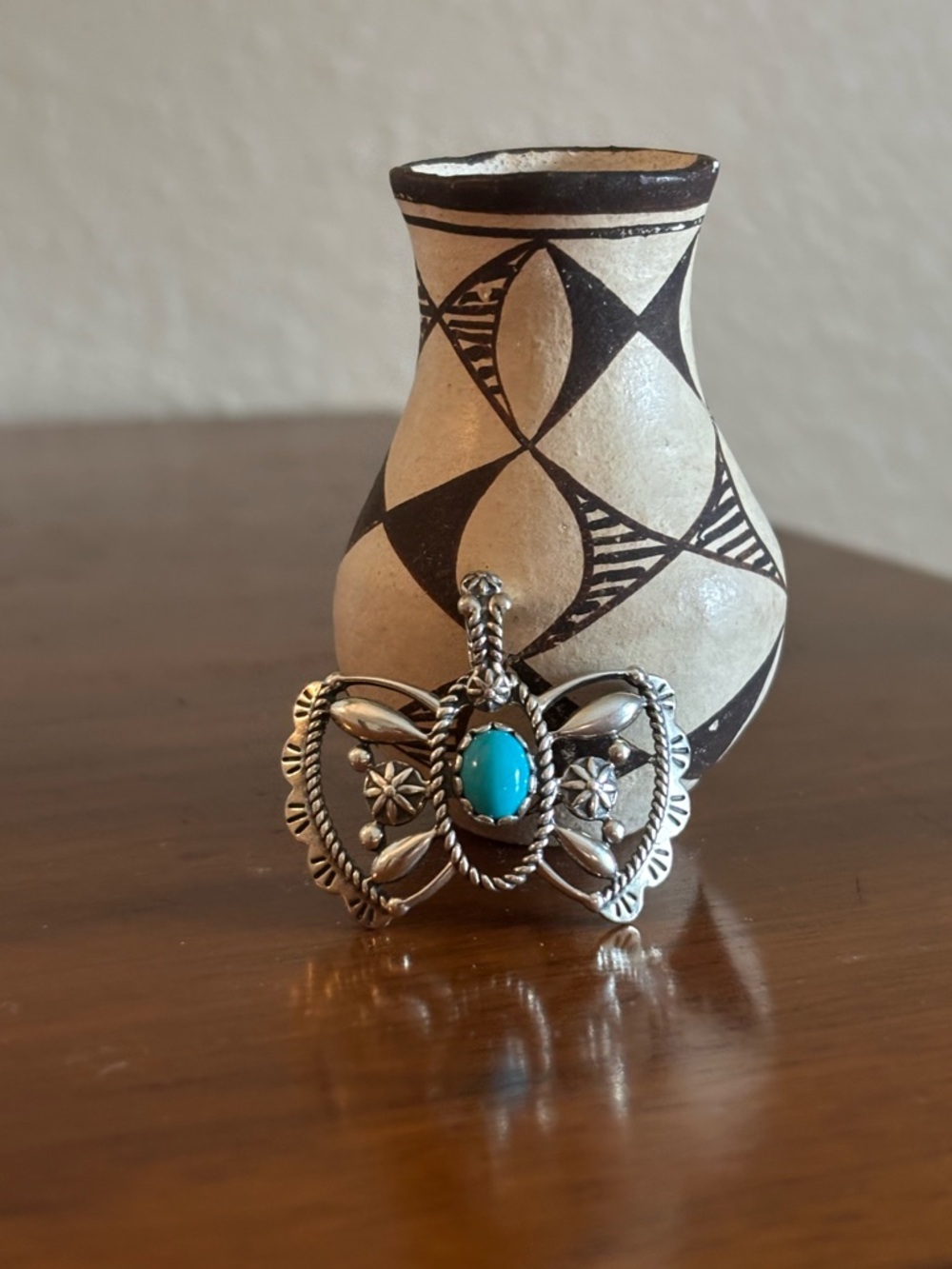 Carolyn pollack sterling silver butterfly pendant turquoise pendant